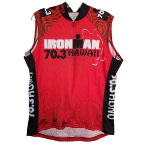 Cycling Jersey Hawaii Ironman 70.3 Kohala Coast Sleeveless  Dri-Tech Size Large